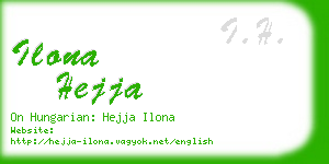 ilona hejja business card